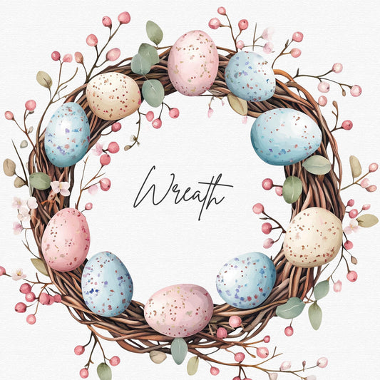 Easter Wreath Clipart Single
