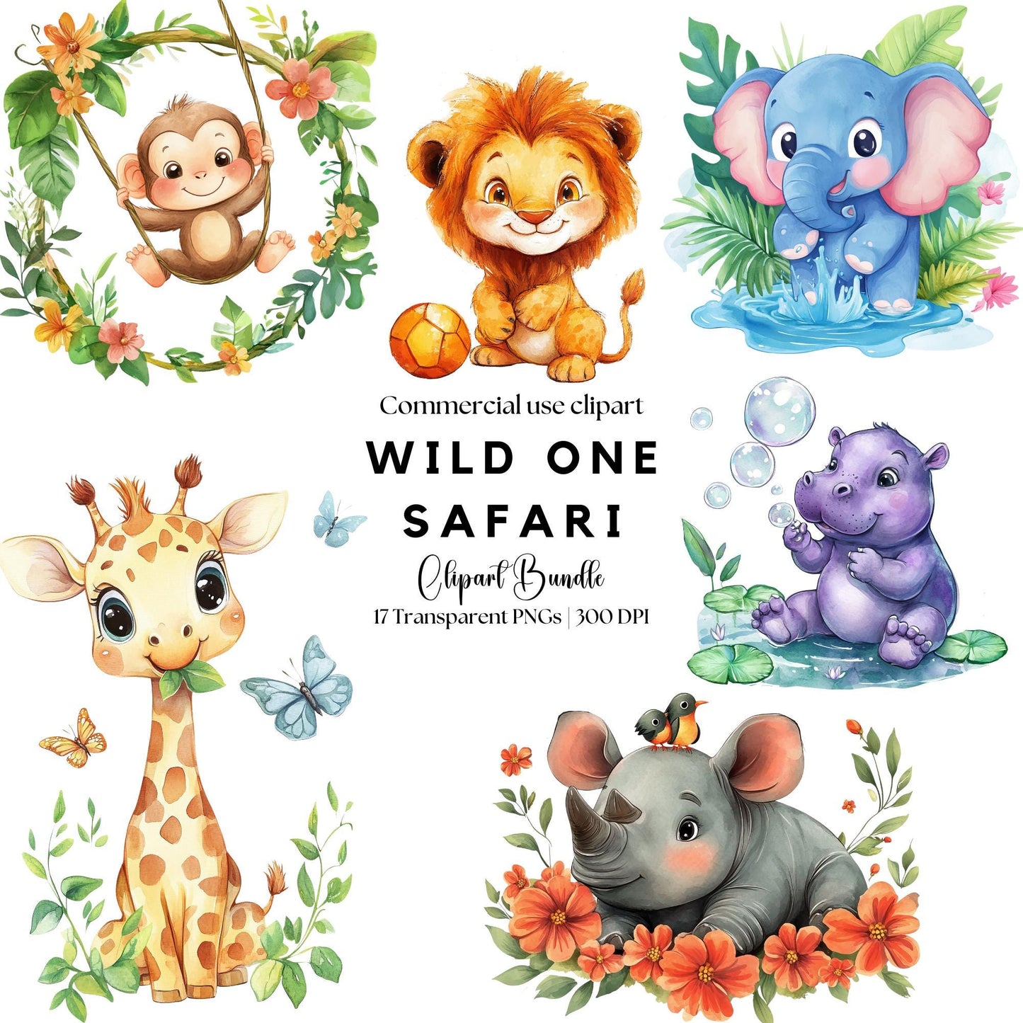 Wild One Safari Clipart