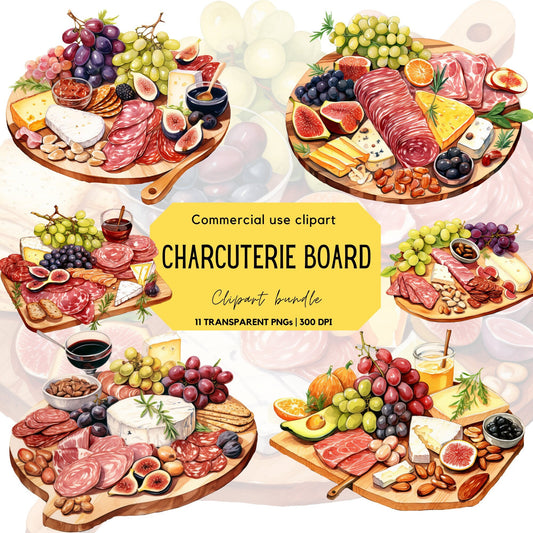 Watercolor Charcuterie Board Clipart