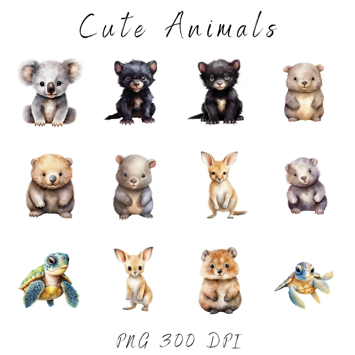 Baby Australian Animals Clipart