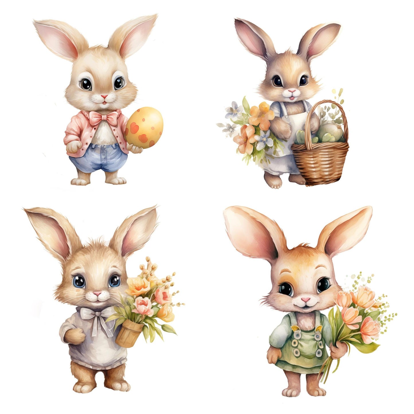 Lindo conejito de Pascua clipart