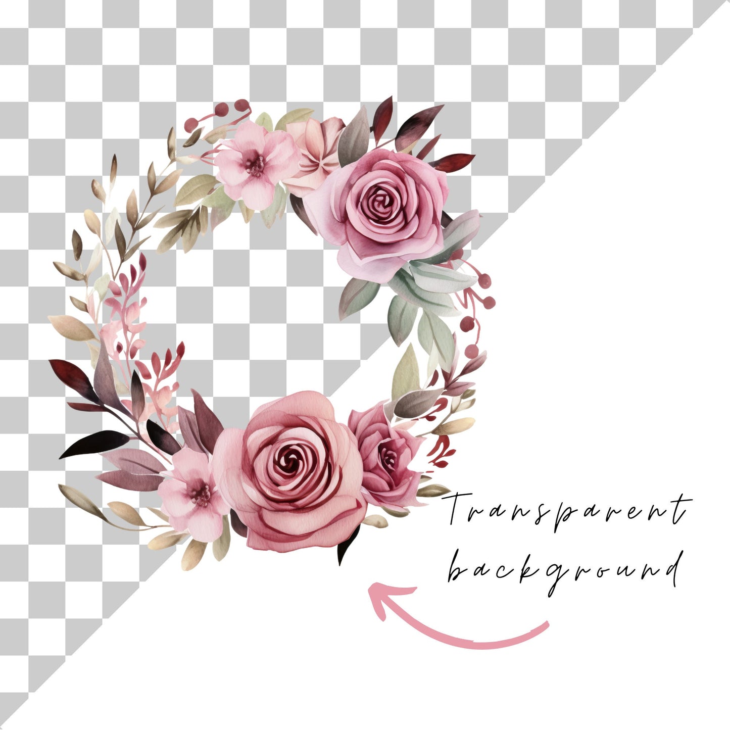 Pink Dusty Rose Clipart