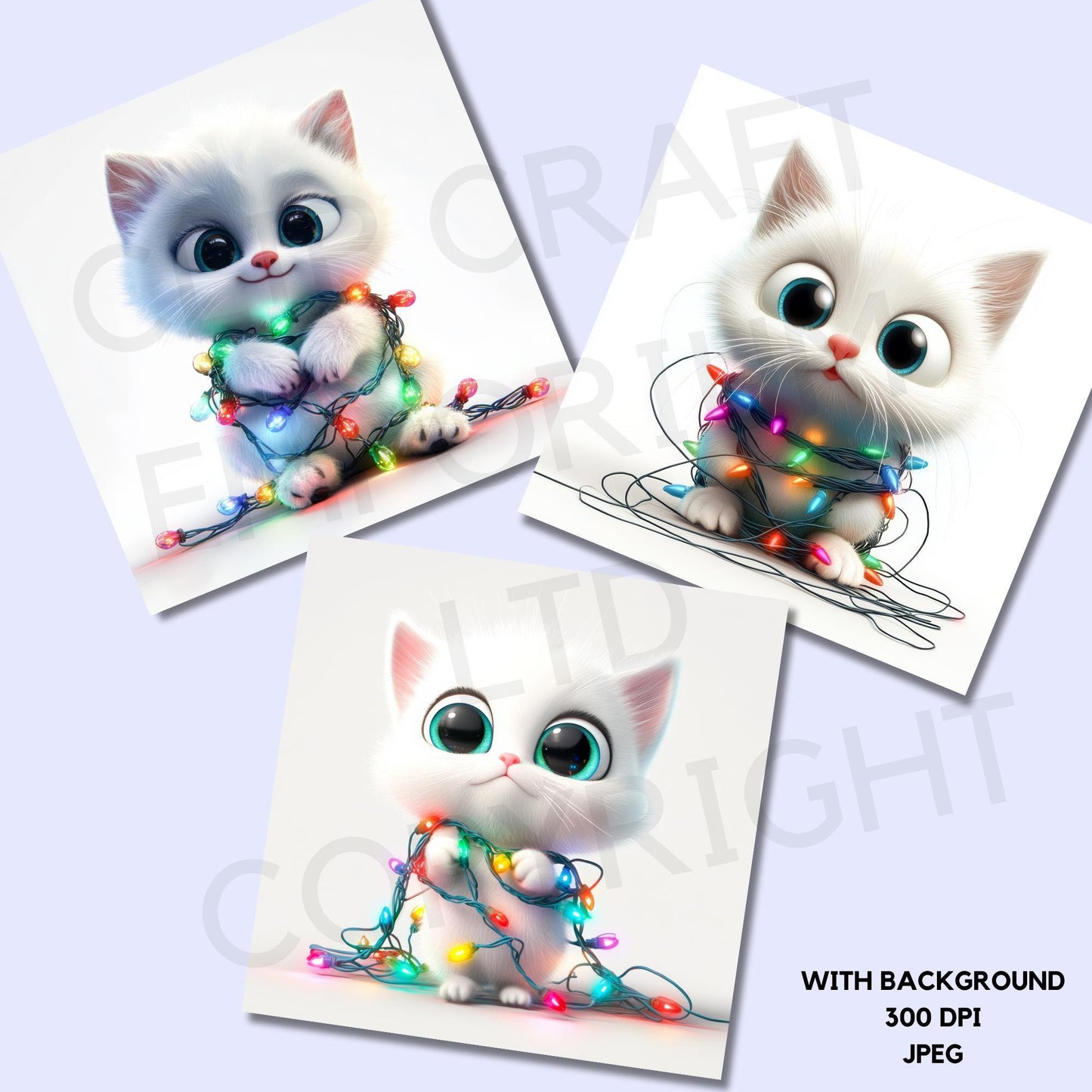 15 Quirky Christmas Cat Clipart