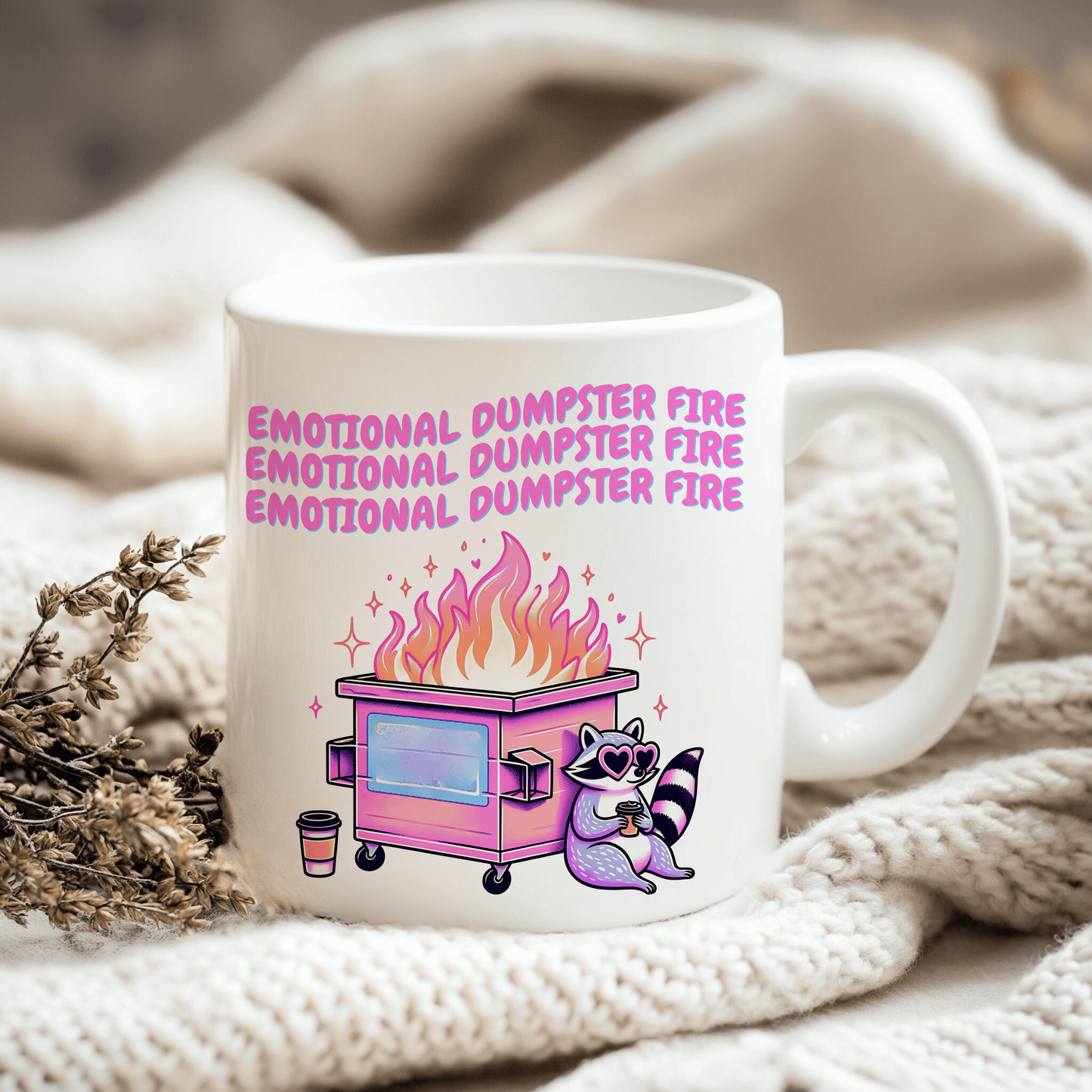 Emotional Dumpster Fire PNG – Funny Skeleton Mental Health Shirt Sublimation Design