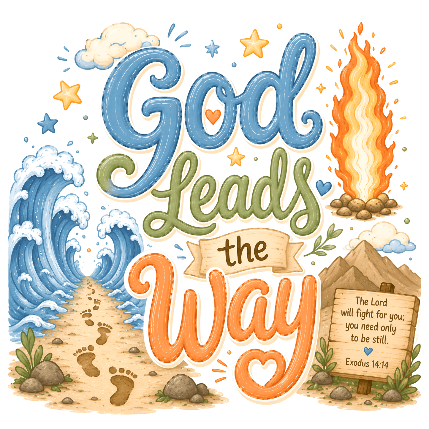 Exodus Bible Story Clipart Bundle | Christian Kids PNGs | Moses Biblical Commercial Use Clipart