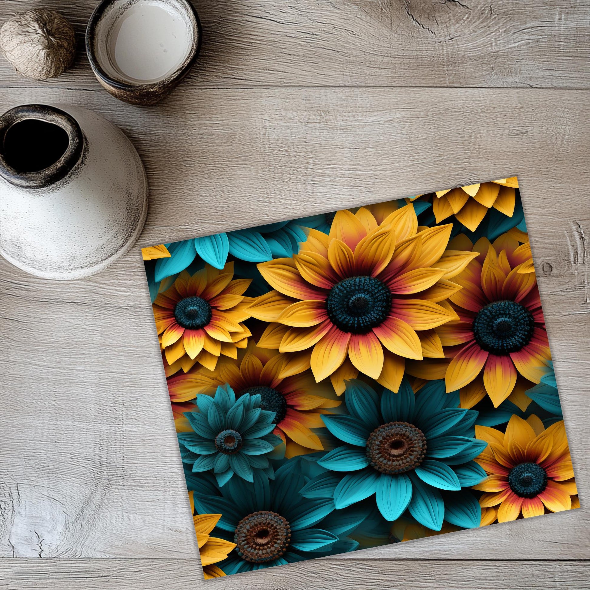 a picture of a bunch of flowers on a table