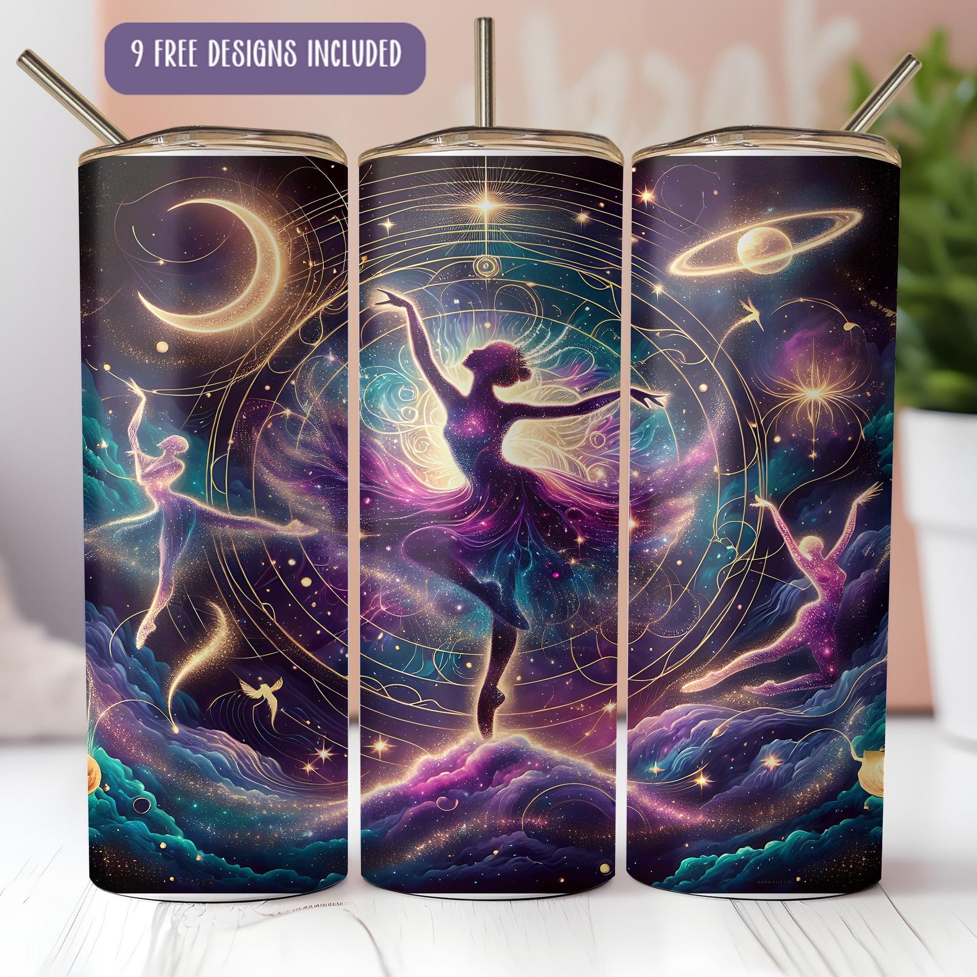 a picture of a woman dancing in the sky