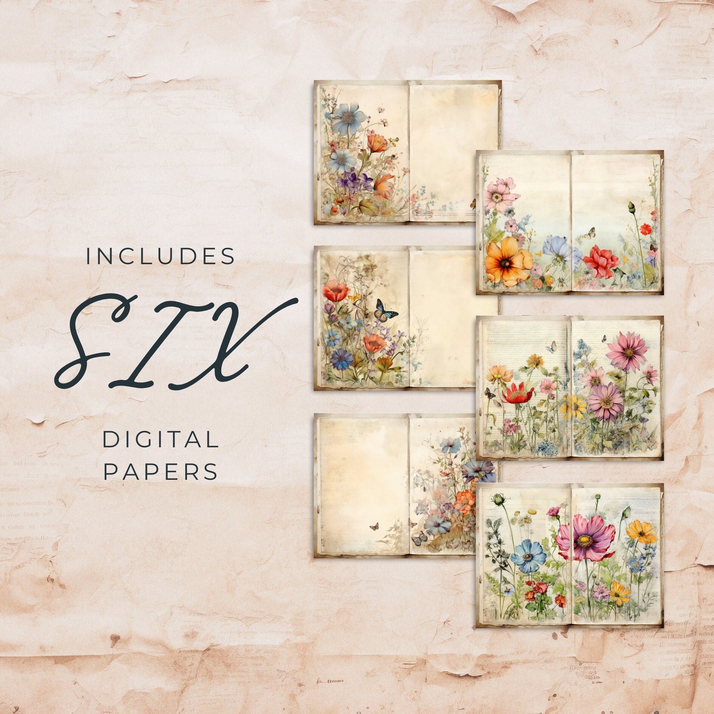 Wildflower Vol2 Junk Journal Pages