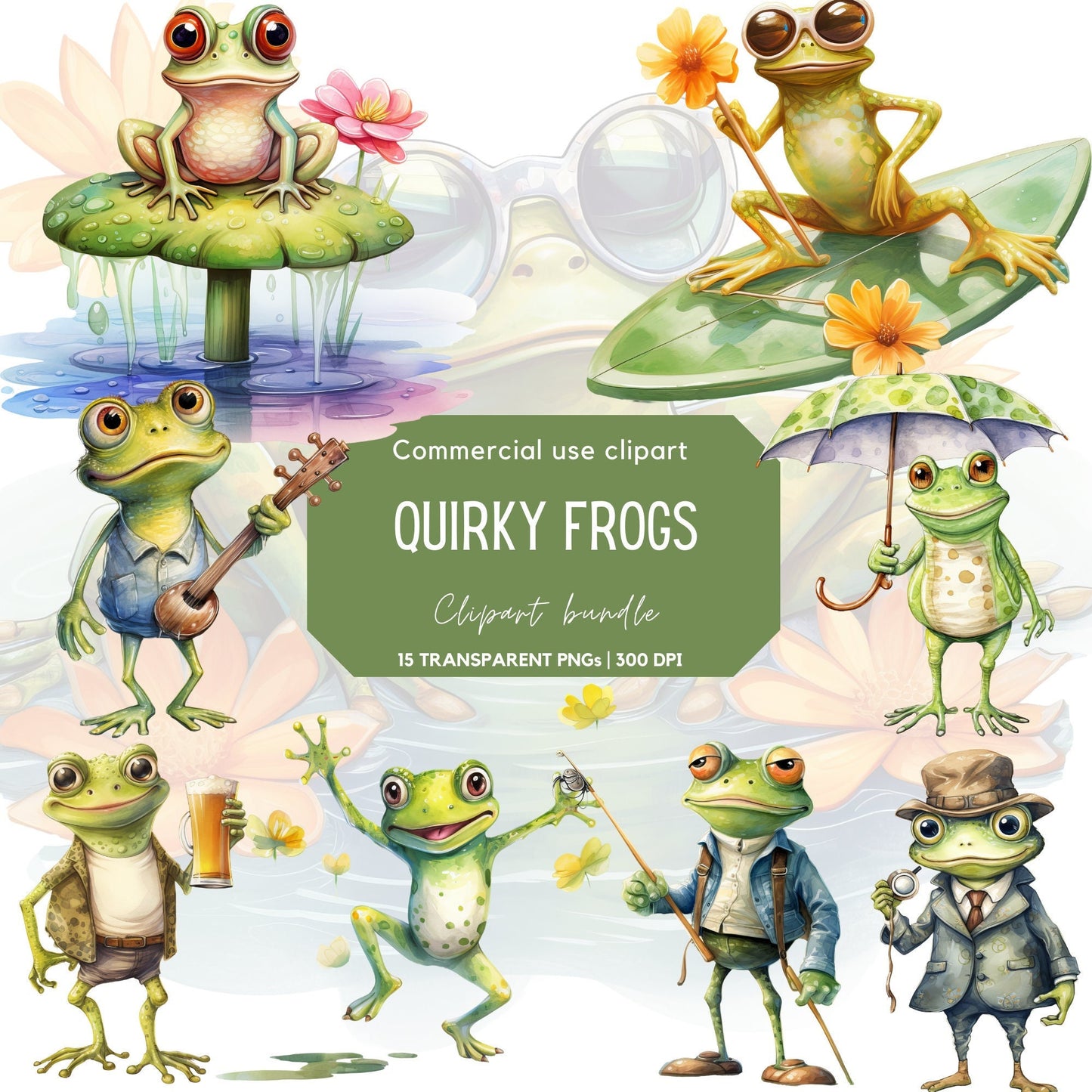 Quirky Frog Clipart