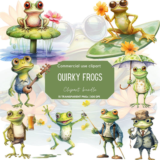 Quirky Frog Clipart