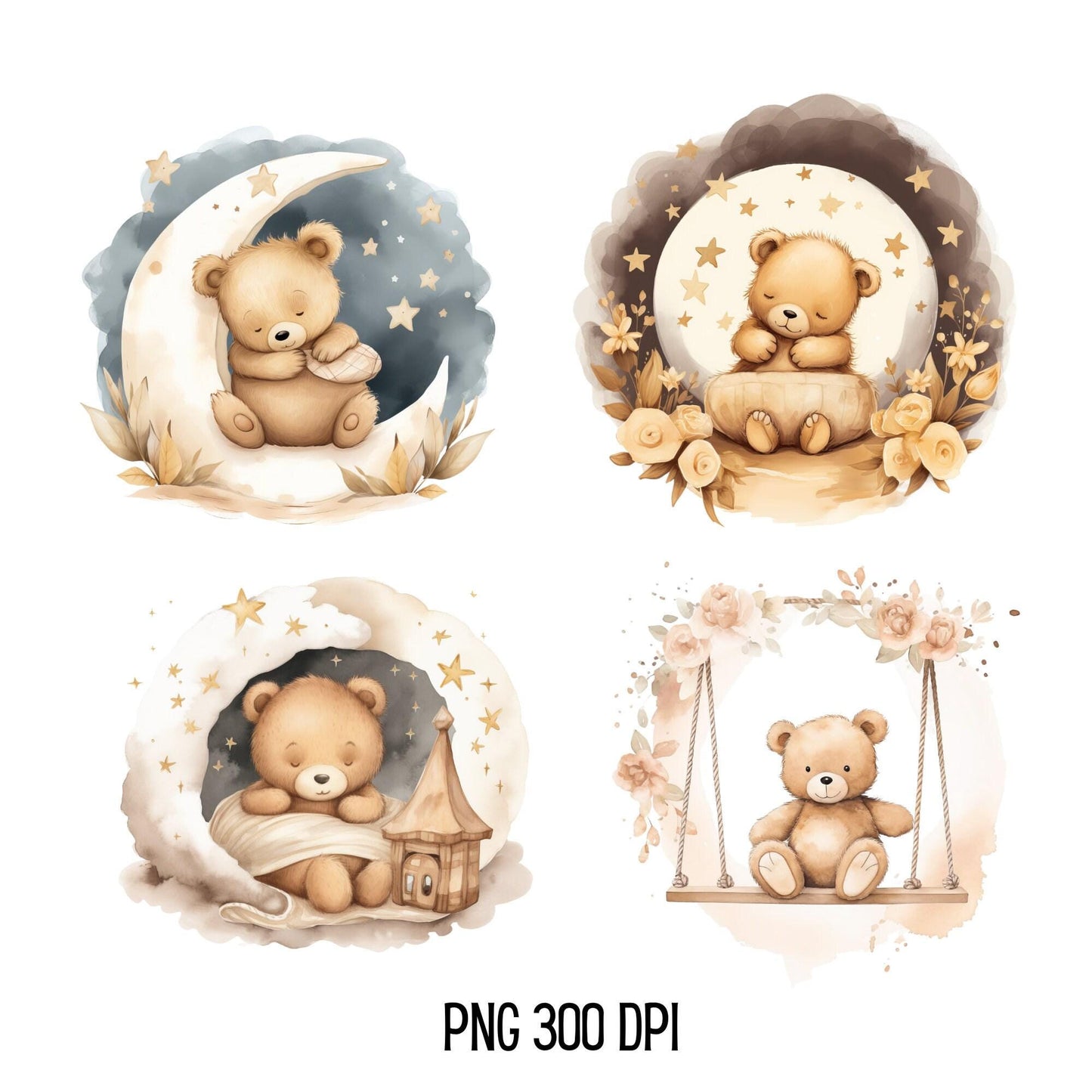 Sleeping Teddy Bear Clipart