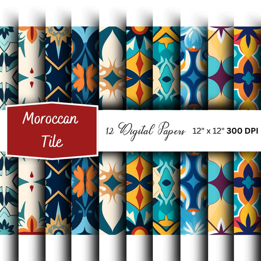 Moroccan Tile Digital Papers