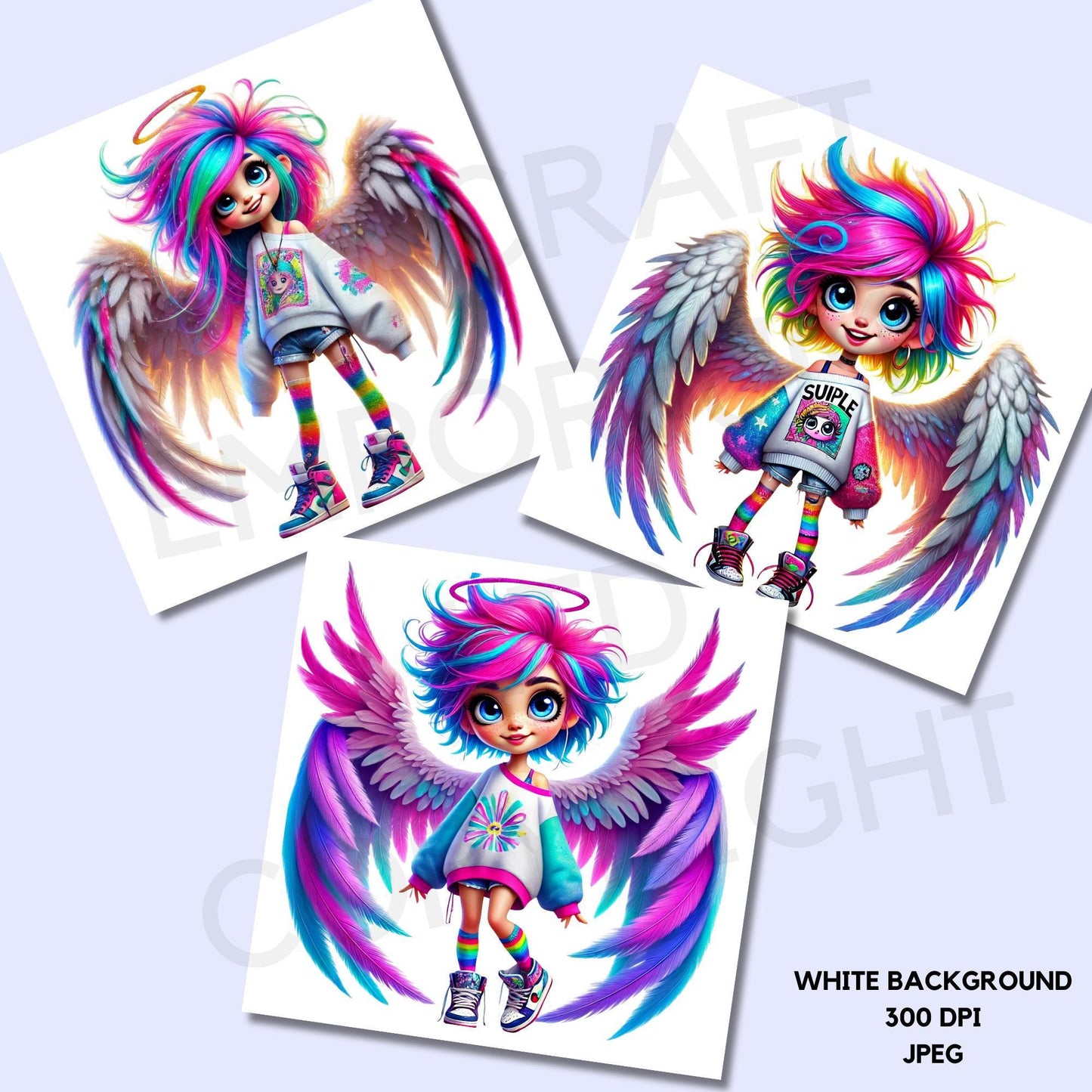 15 Quirky Girl Angel Clipart
