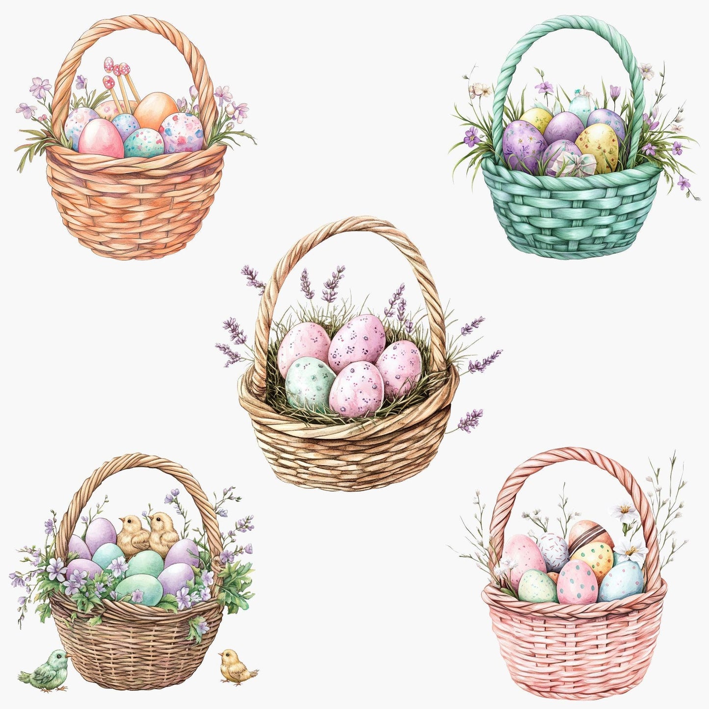 Clipart de canasta de Pascua