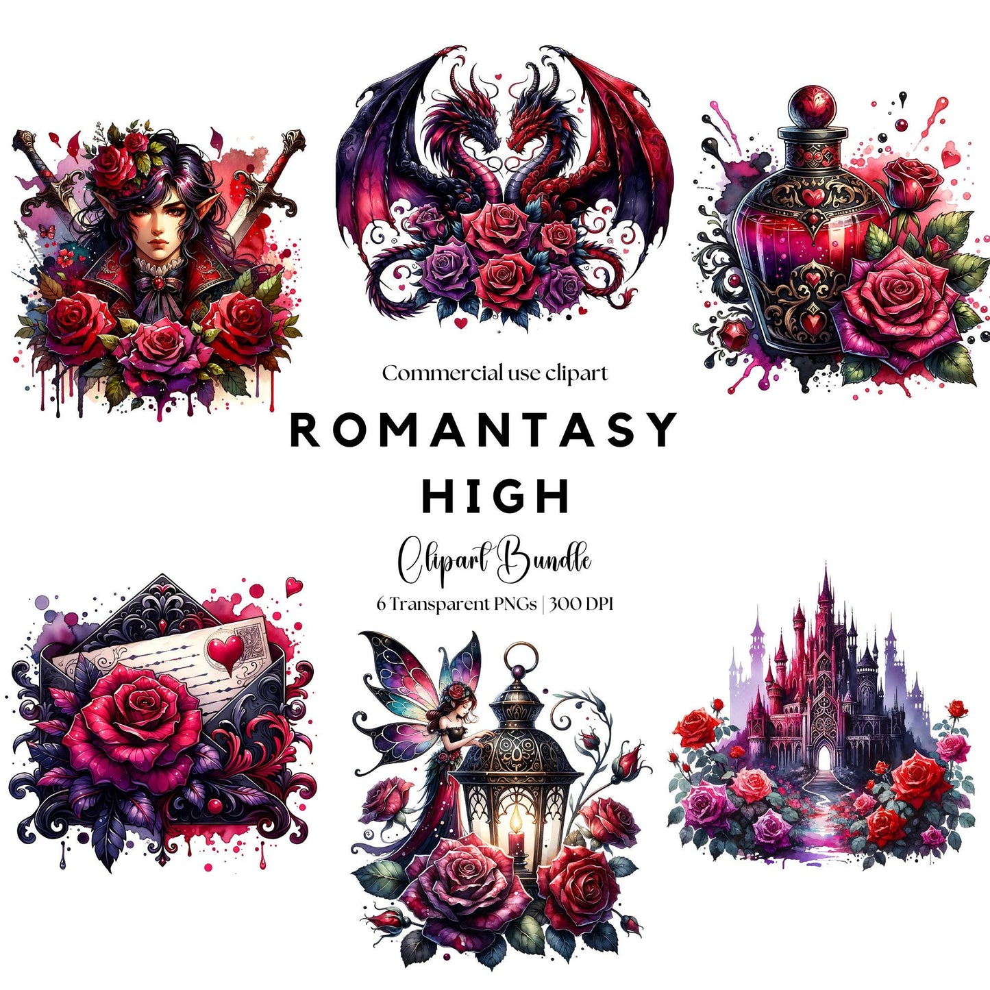 Romantasy High Fantasy Clipart