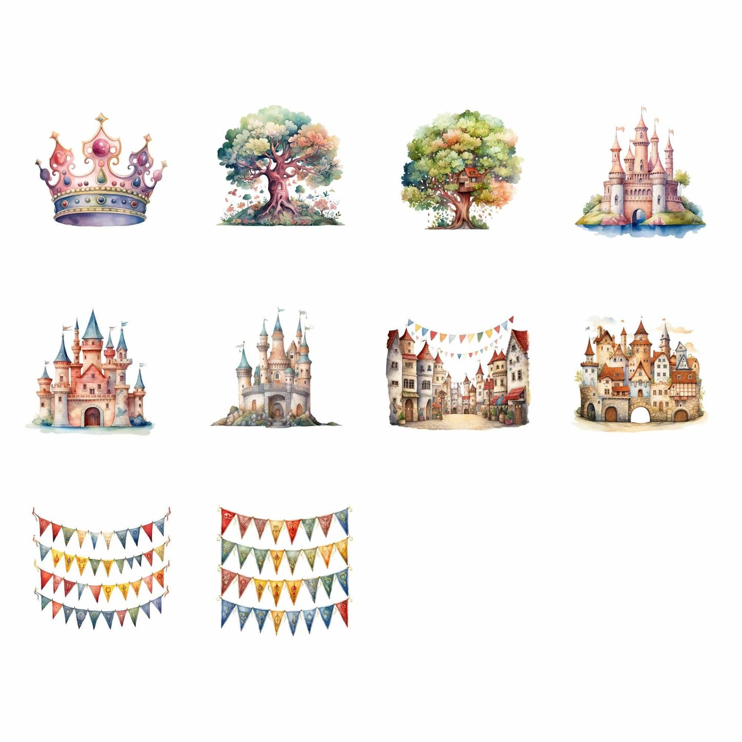 Fairytale Knights and Princess Clipart