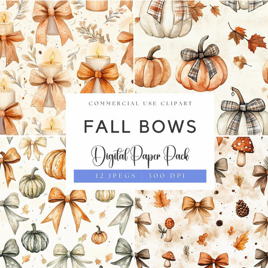 Fall Bows Digital papers