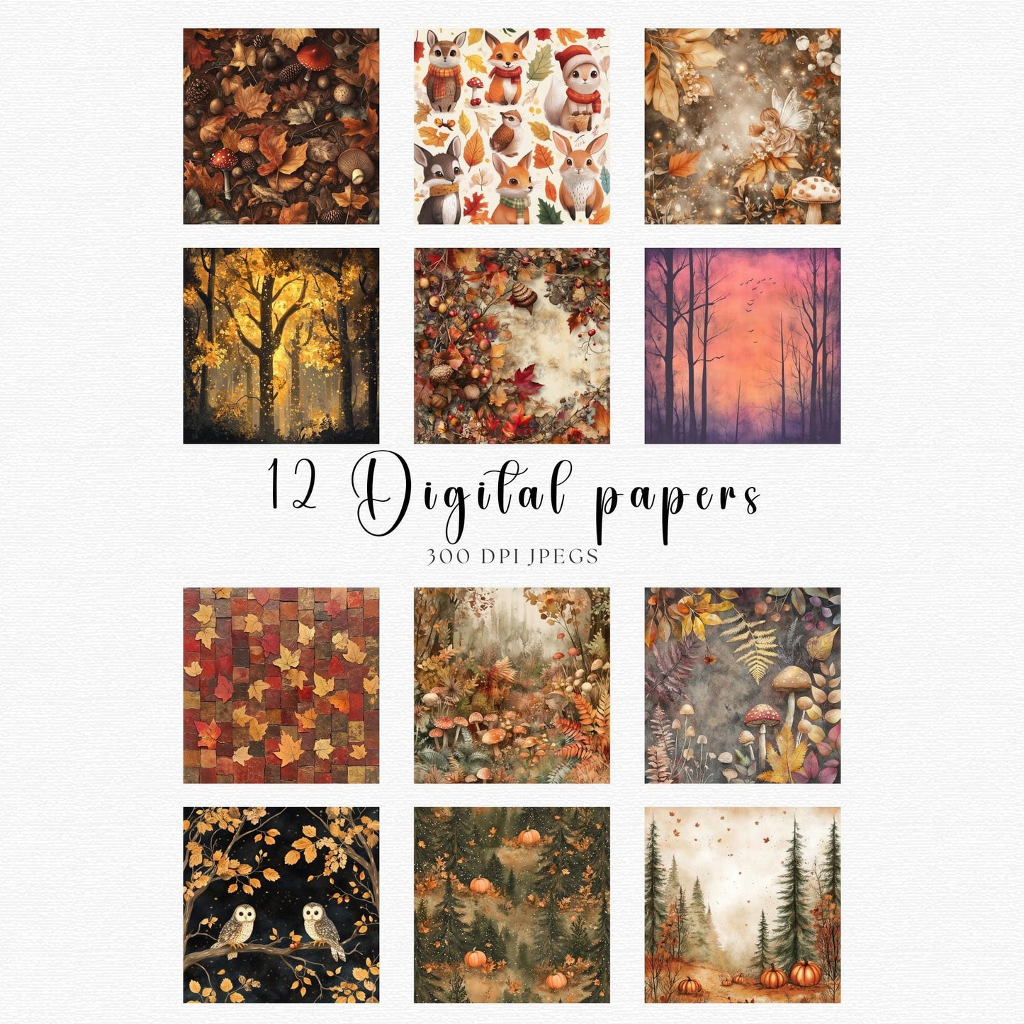 Fall digital papers
