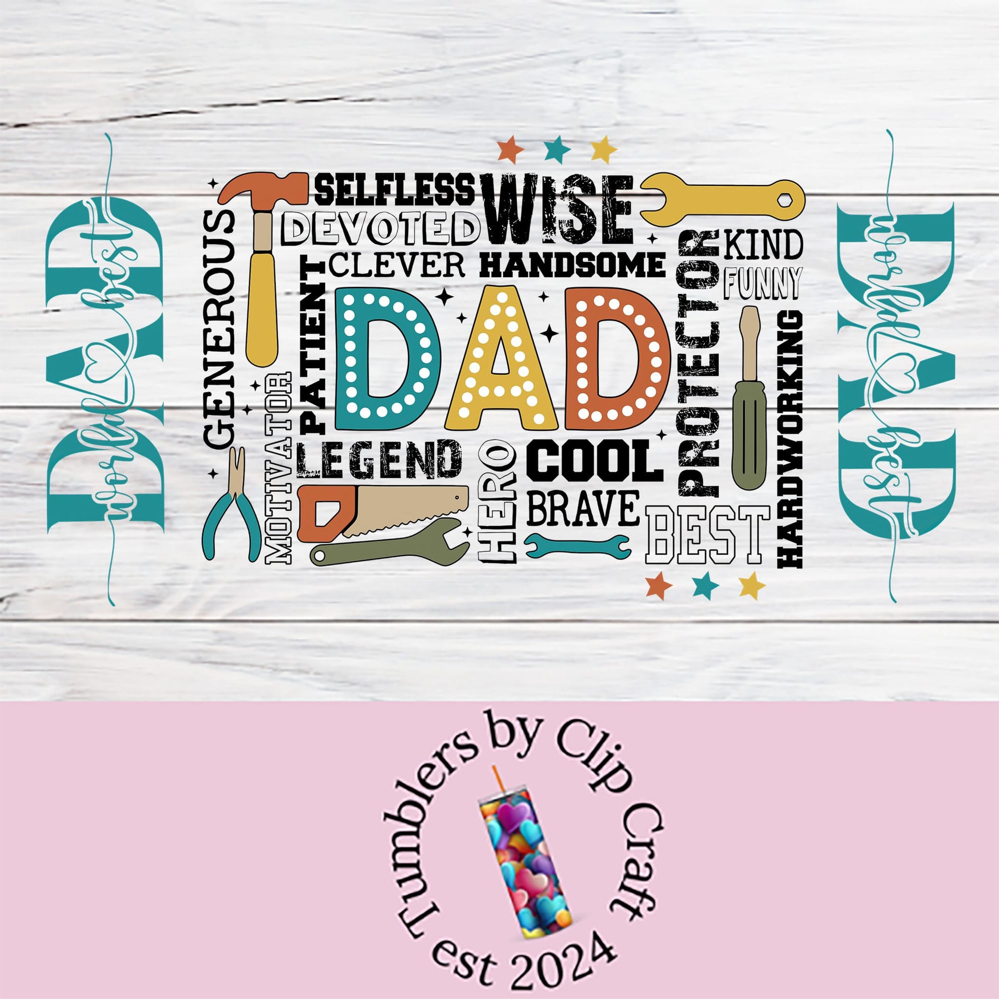 a picture of a dad's day card with the words dad on it