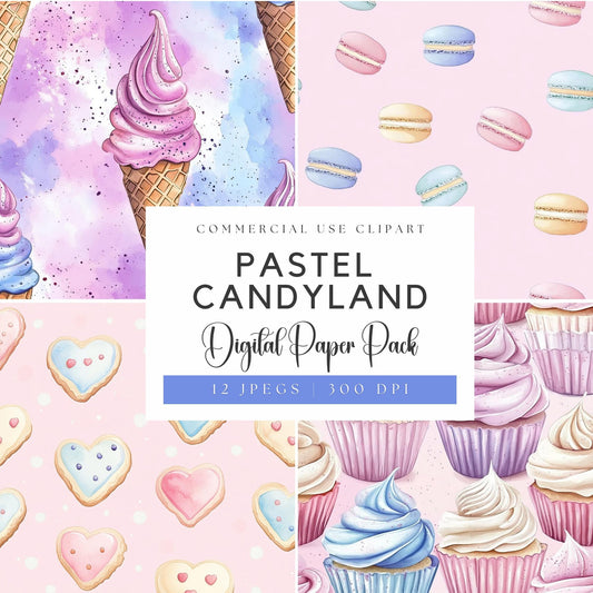 Candyland seamless digital papers