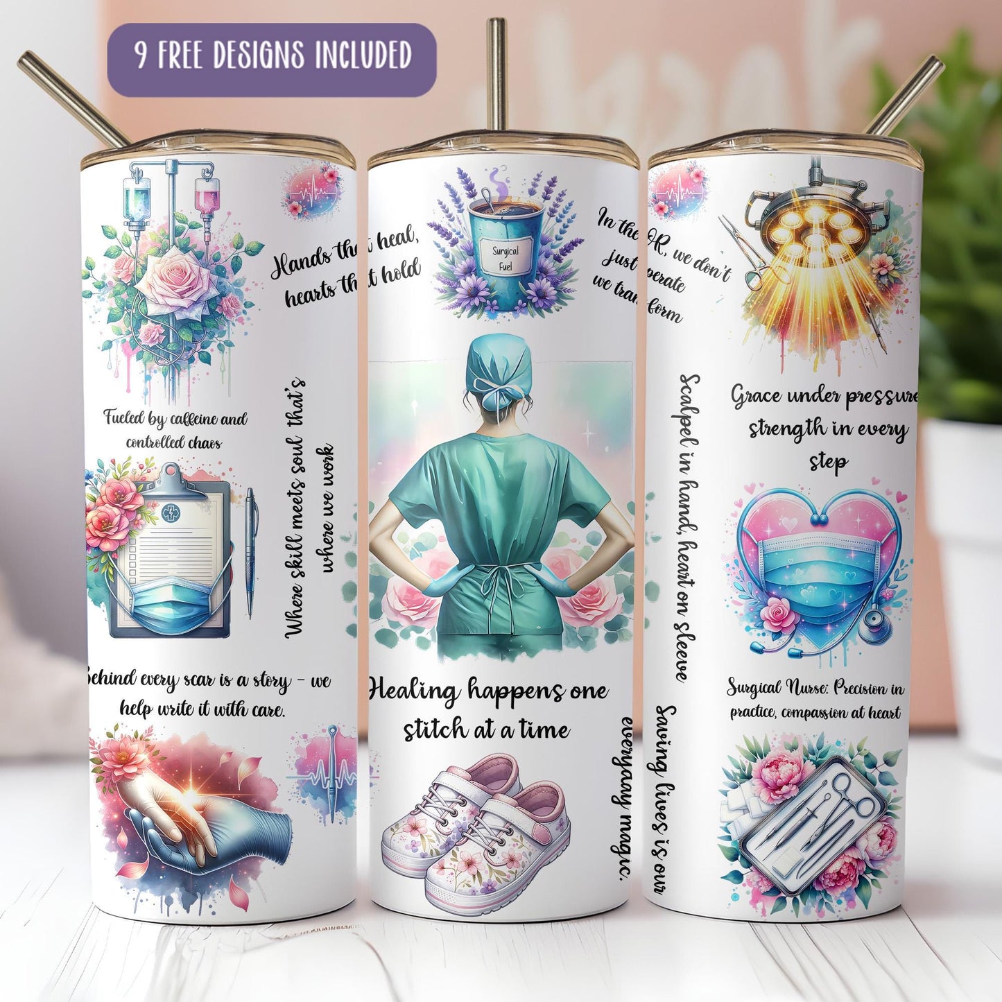 a set of three personalized coffee mugs on a table