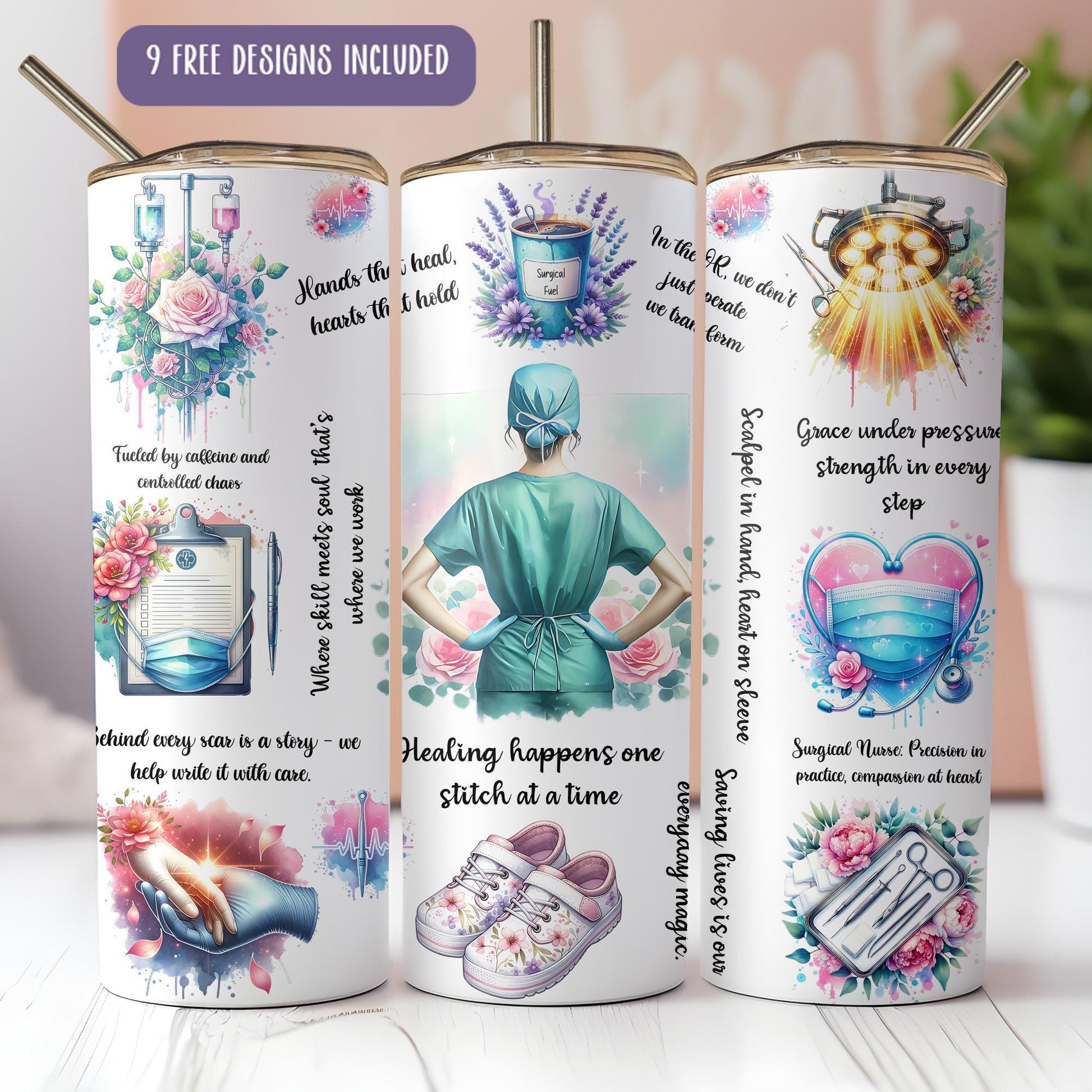 a set of three personalized coffee mugs on a table