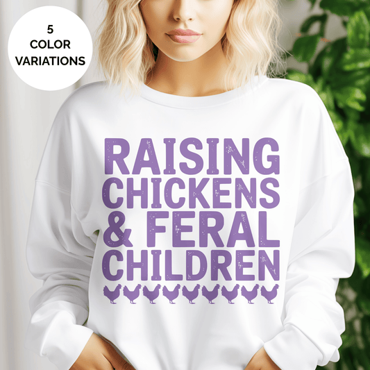 Feral Children and Chickens PNG | Funny Mom Chicken Sublimation