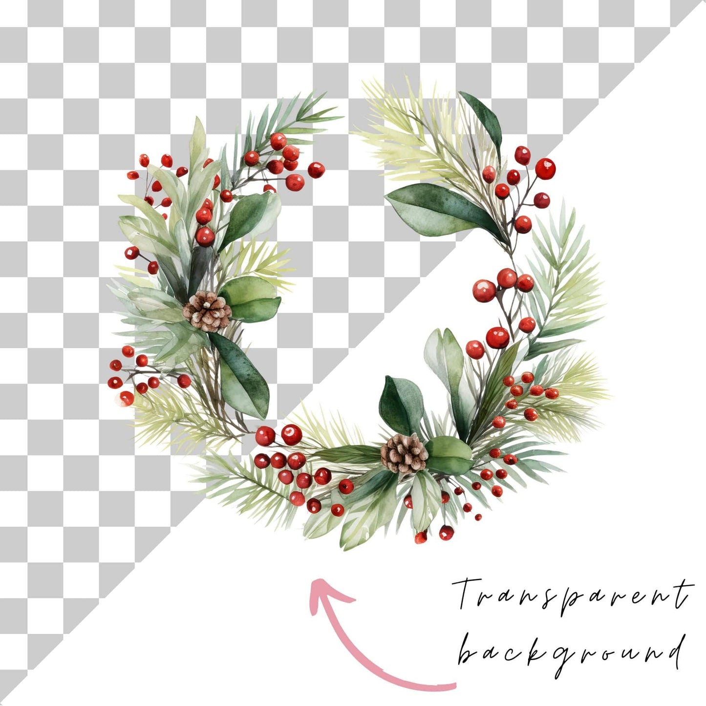 Festive Wreath Clipart