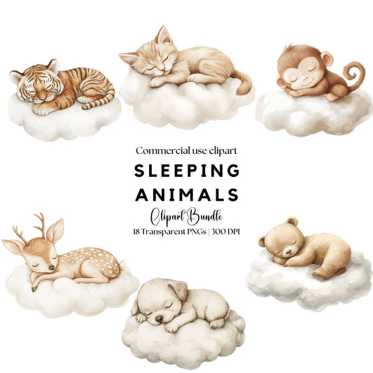 Neutral Sleeping animals clipart