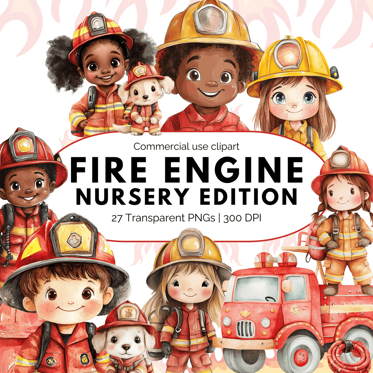Fire Engine Nursery Clipart