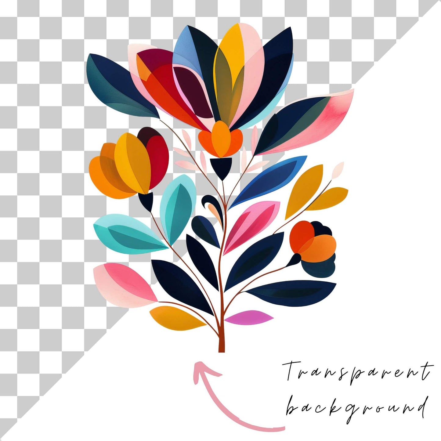 Floral abstract clipart