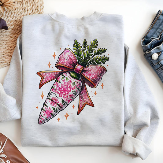 Floral Easter Carrot Coquette PNG