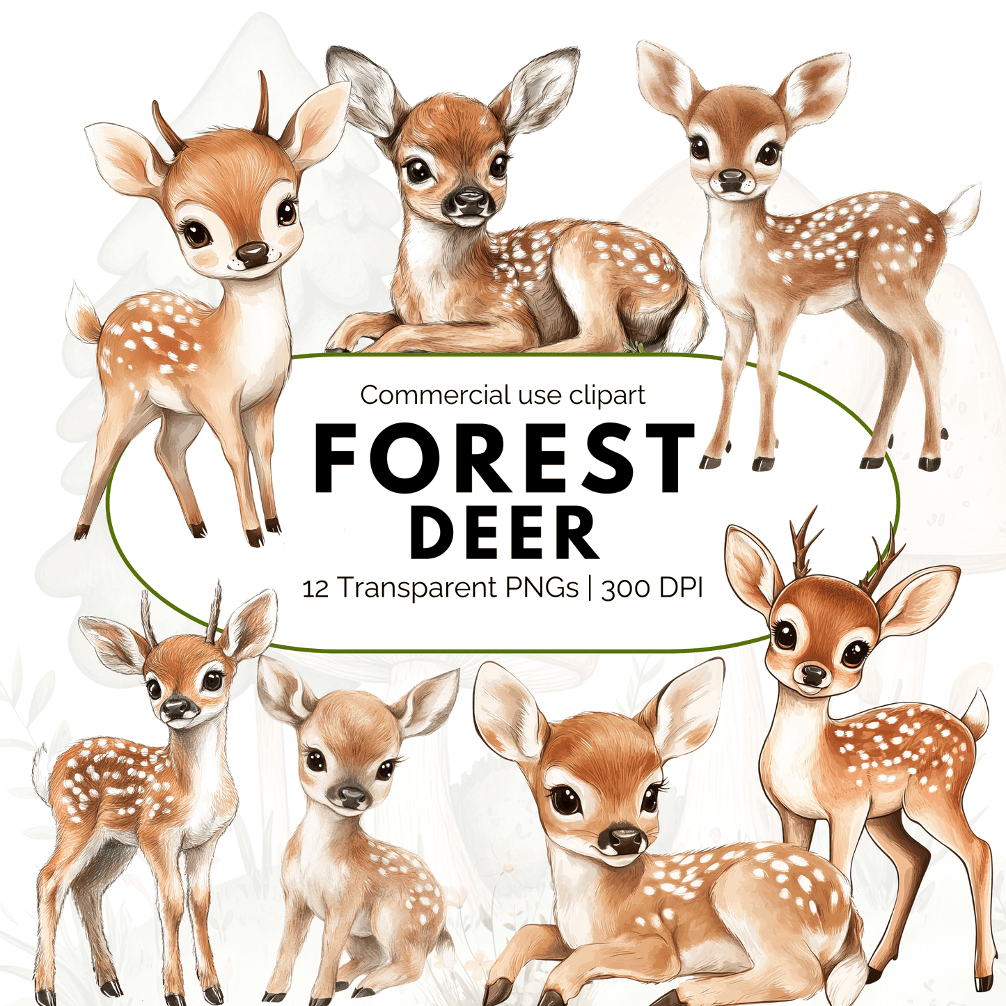 Forest Deer Clipart
