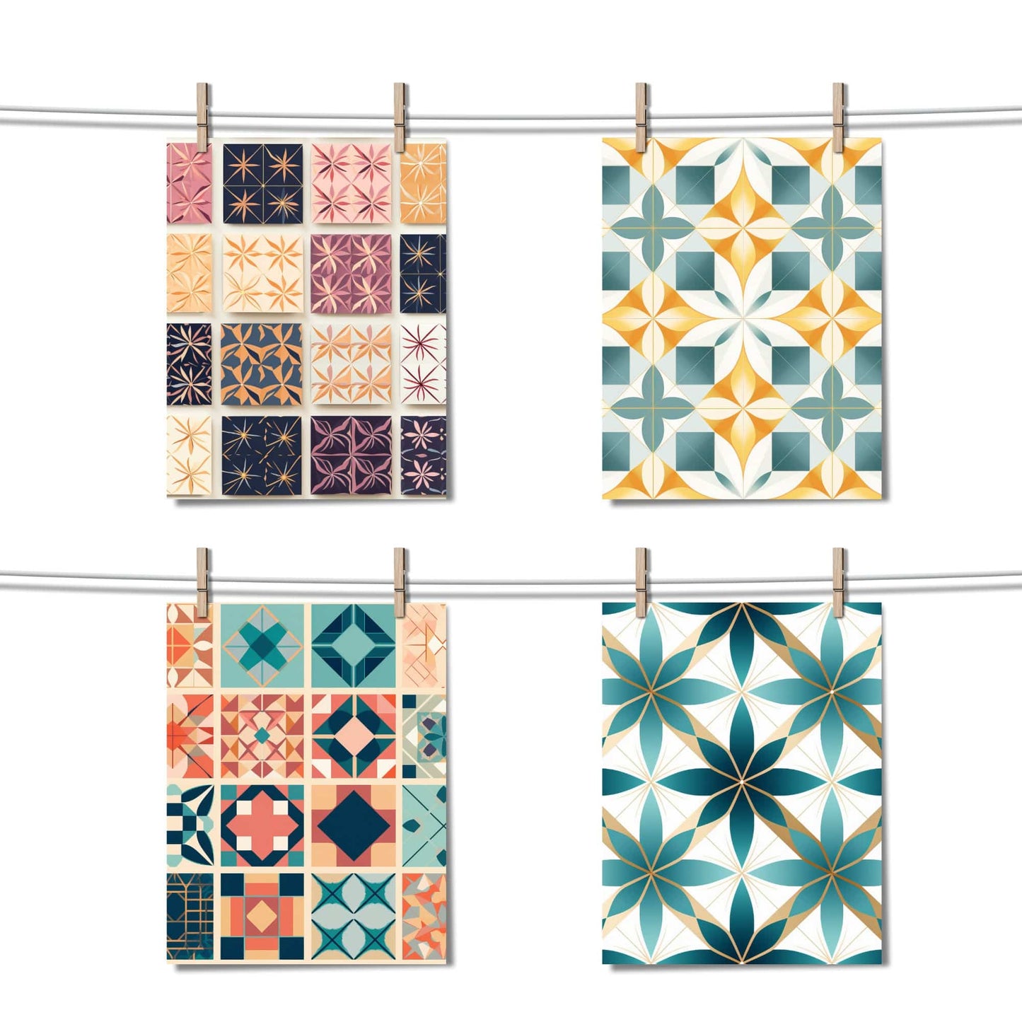 Geometric Pattern Seamless Pattern Digital Papers