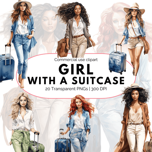 Girl with a suitcase