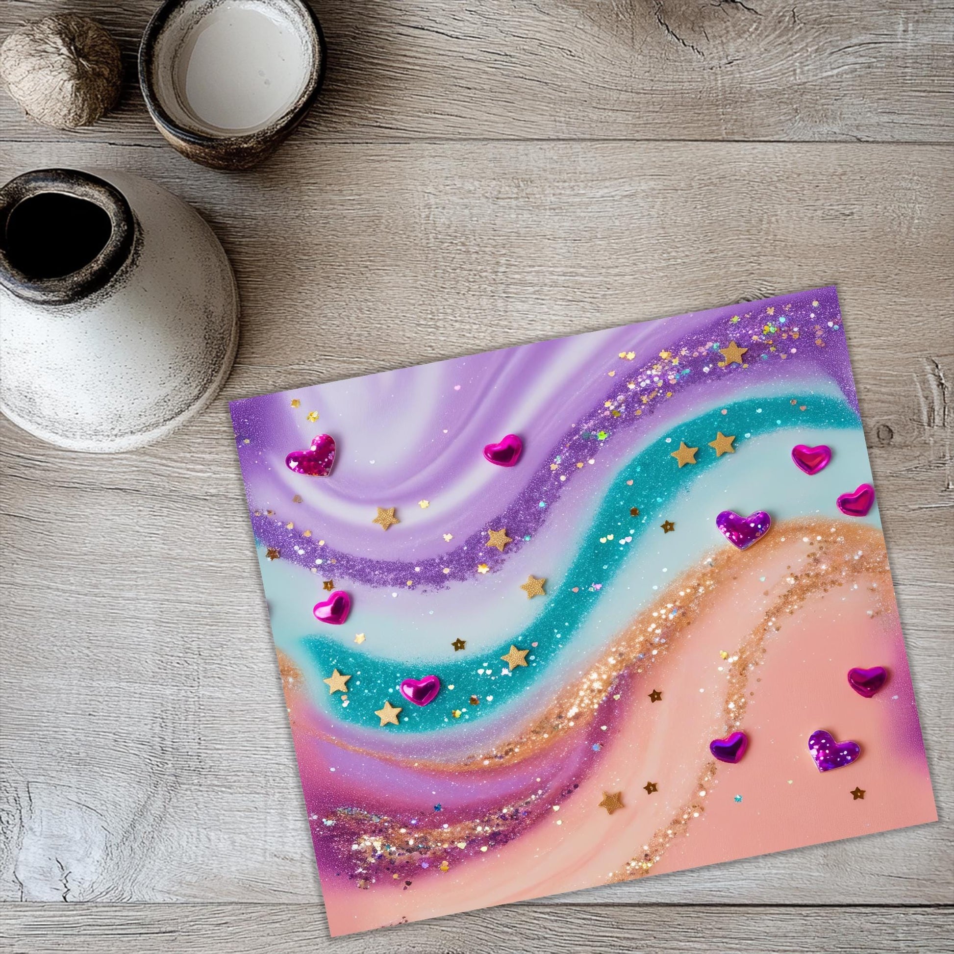 a picture of a painting on a table