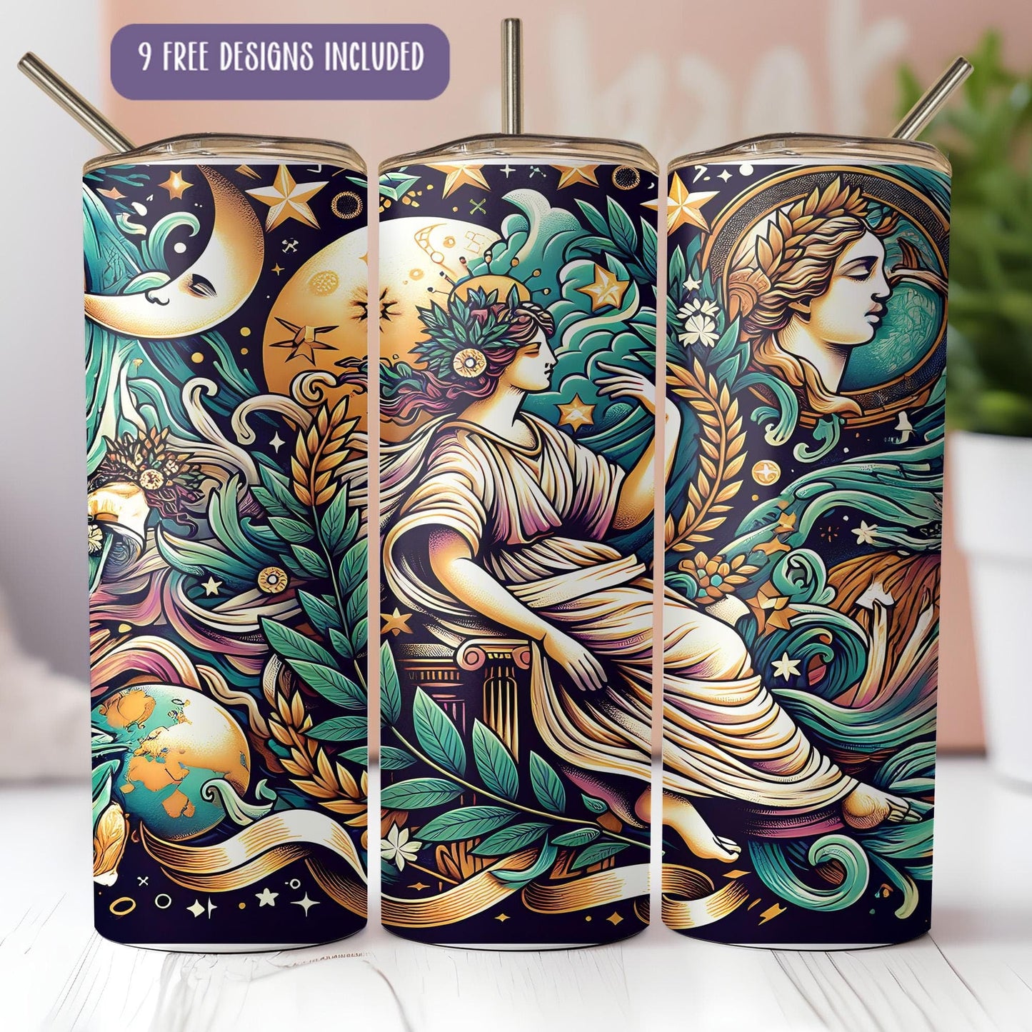 Goddess celestial 20oz Tumbler Wrap