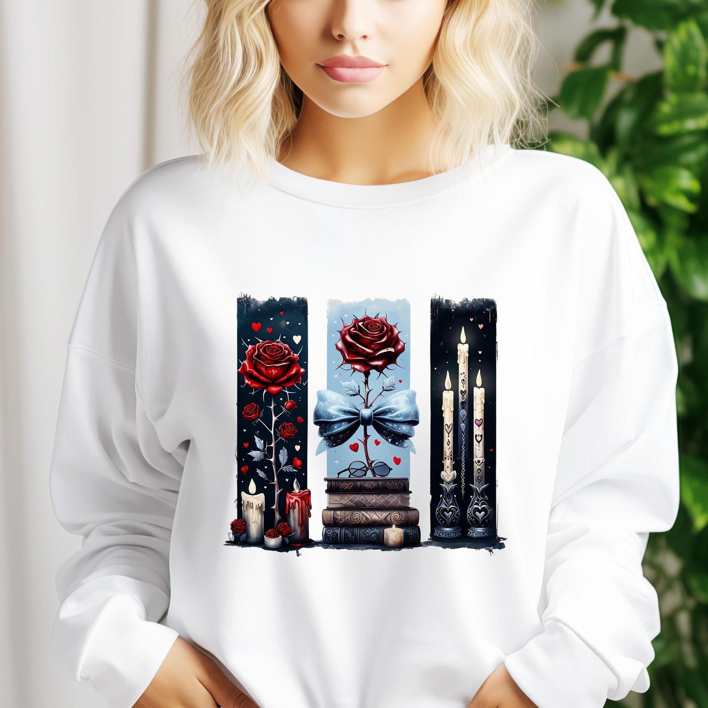 Gothic Rose Sublimation PNG | Dark Romance Red Rose Design | Trendy T-Shirt PNG | Gothic Art Sublimation | Digital Download