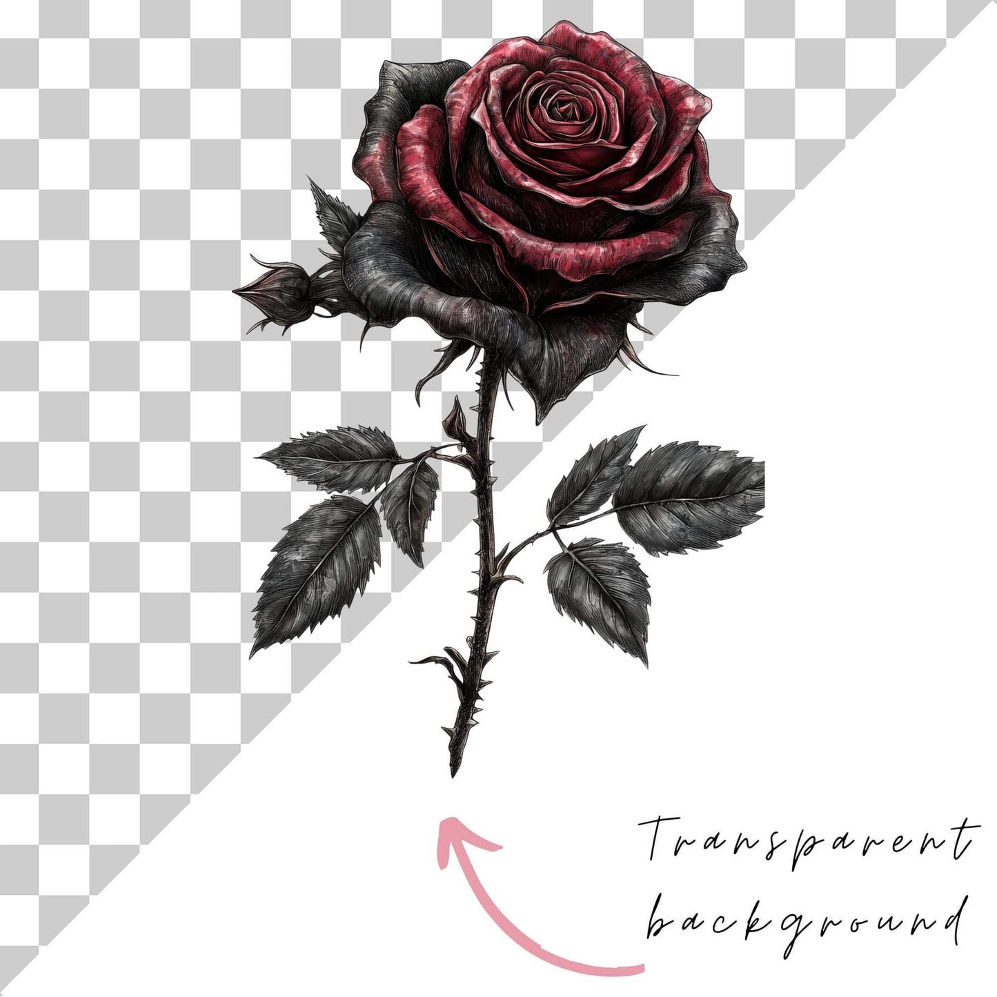Gothic Roses Clipart
