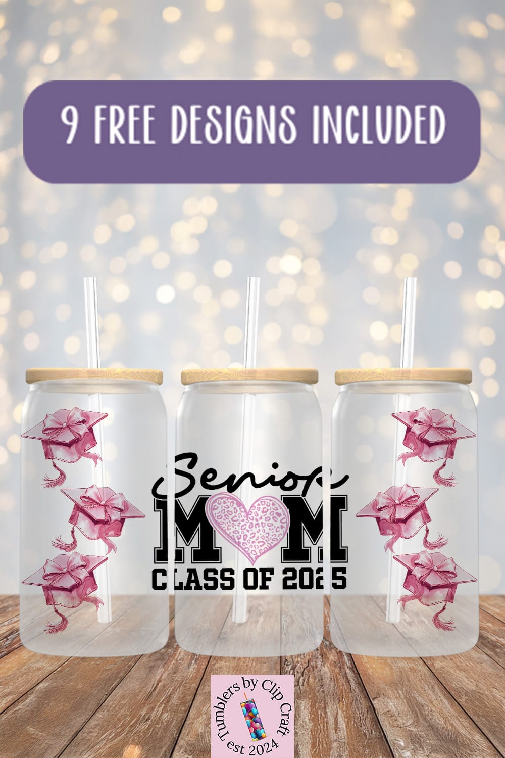 Graduation 2025 Glass Can Wrap