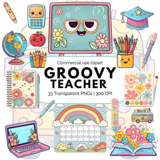 Groovy Teacher Clipart