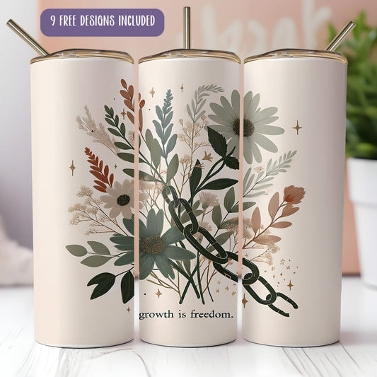 Growth is Freedom - Juneteenth Tumbler Wrap