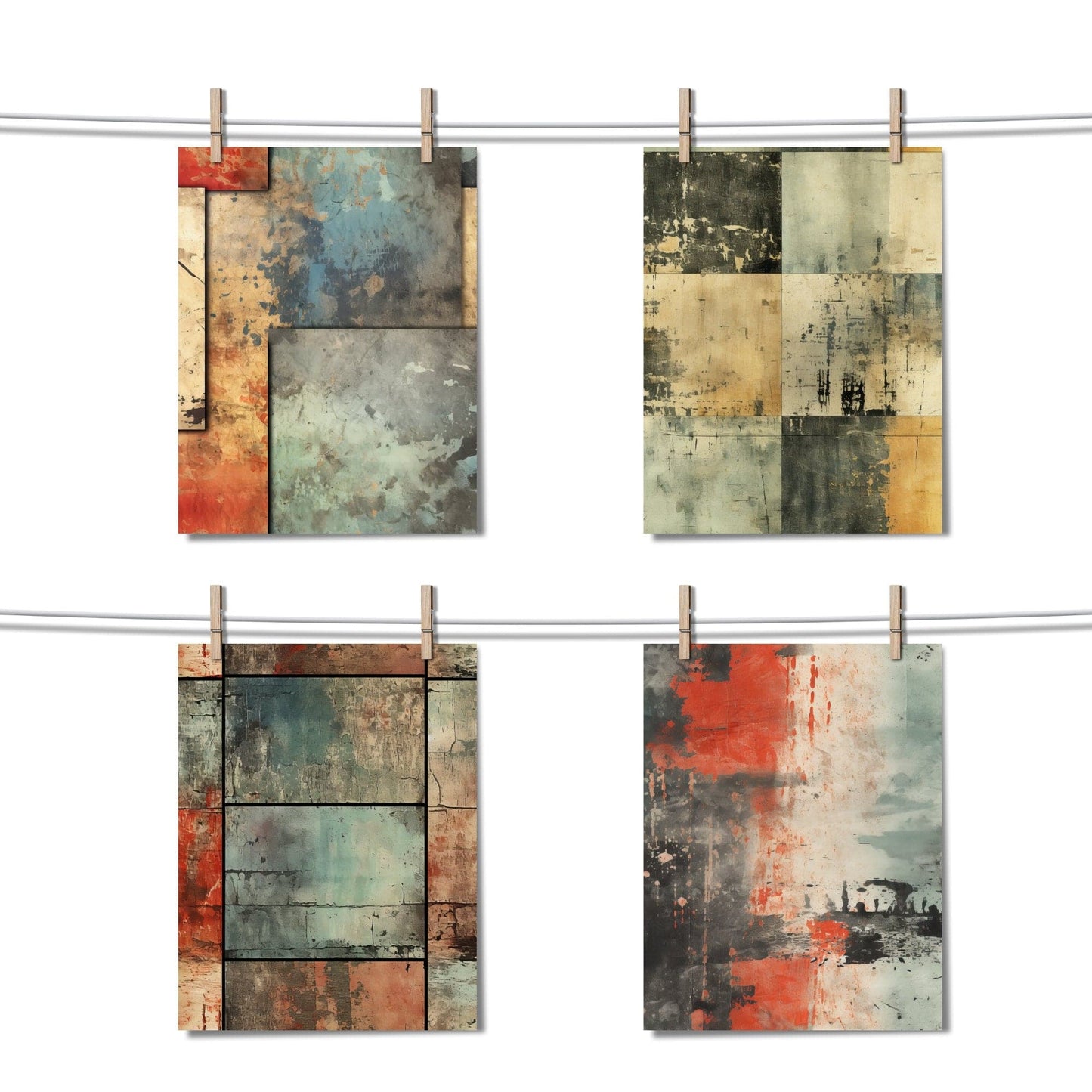Grunge distressed effect digital papers