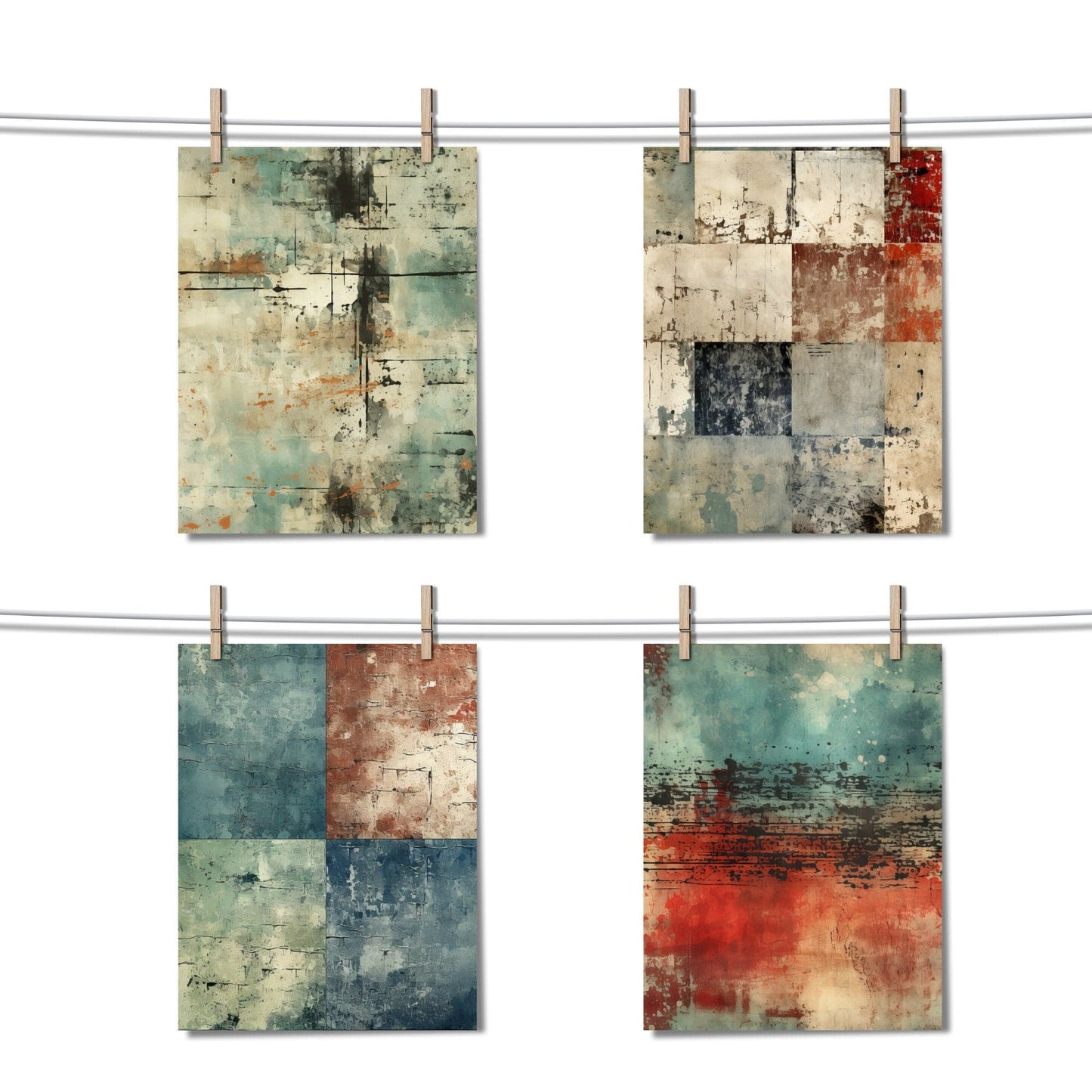 Grunge distressed effect digital papers
