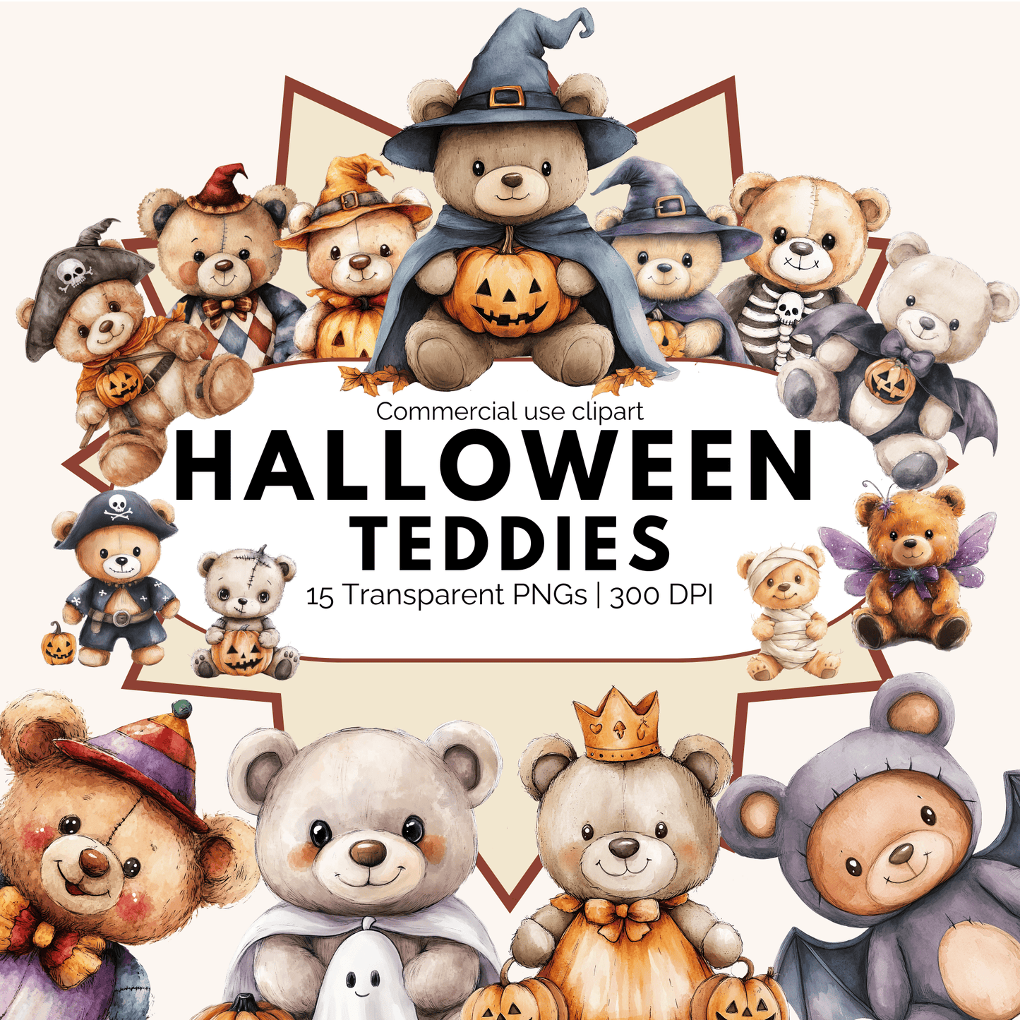 Halloween Teddy Bear Clipart