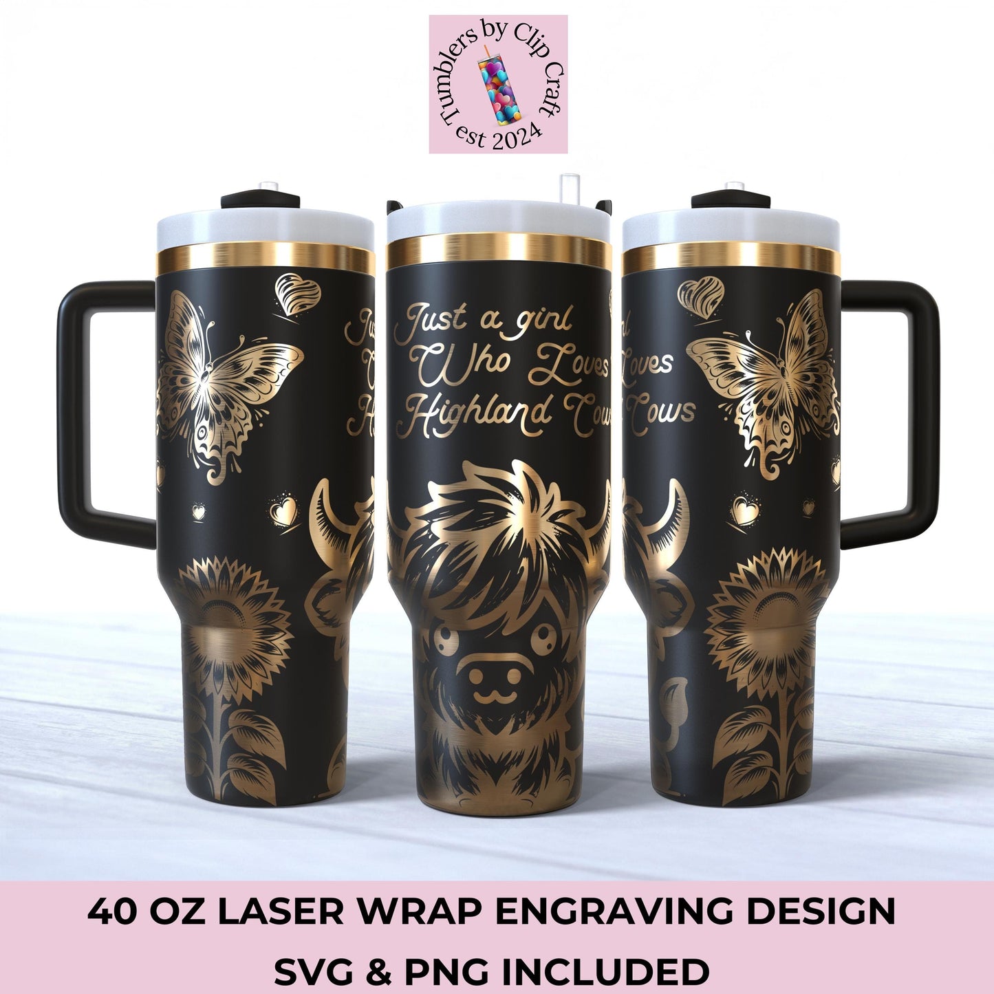 a couple of black and gold coffee mugs sitting next to each other
