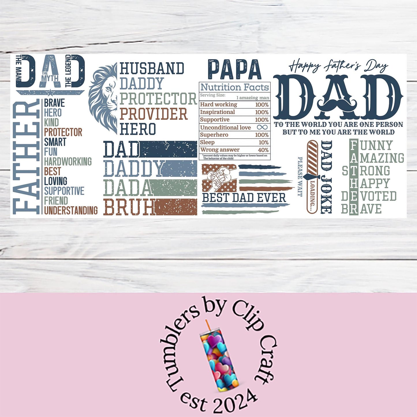 a father's day sticker with the words happy father's day and
