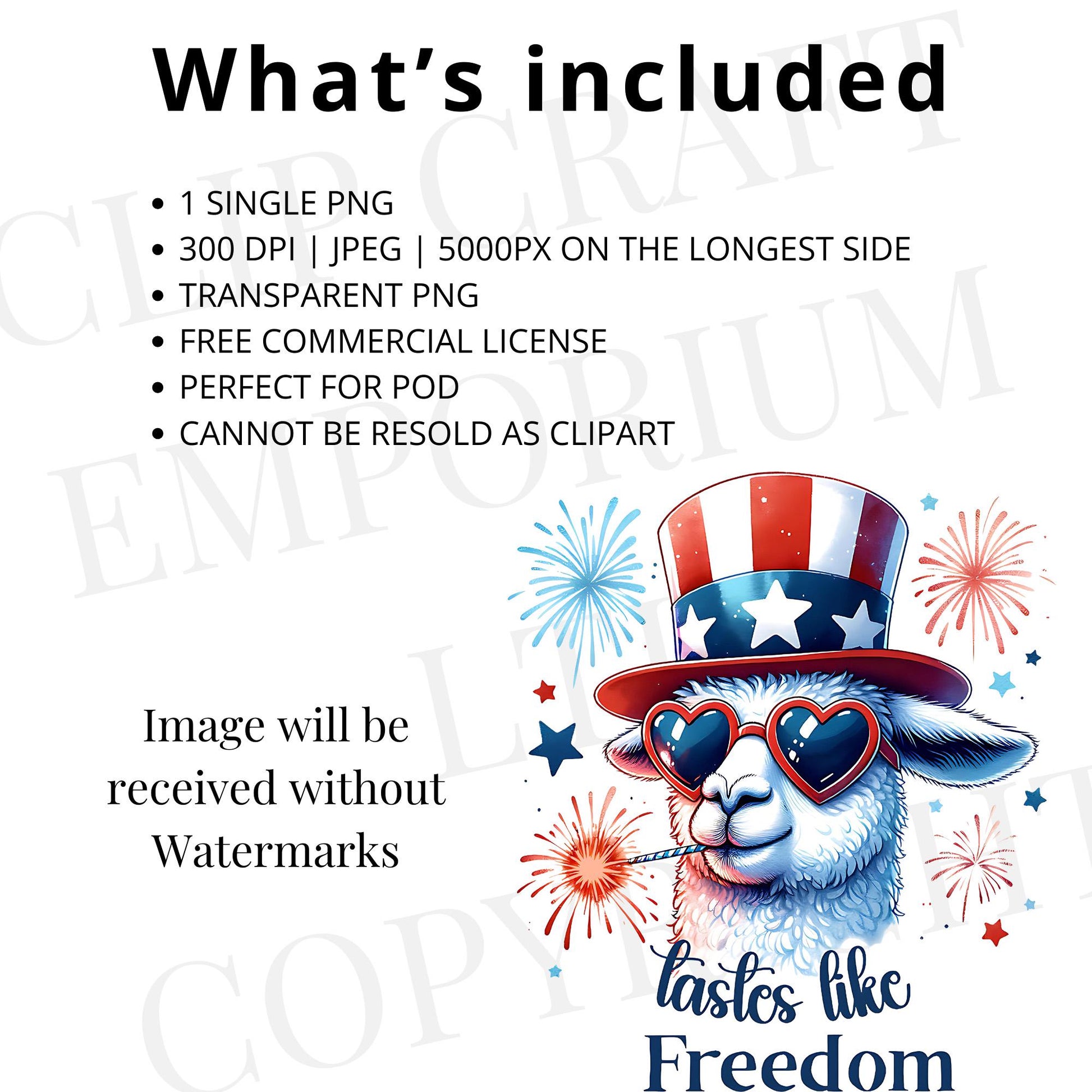 an image of a llama wearing a patriotic hat and sunglasses