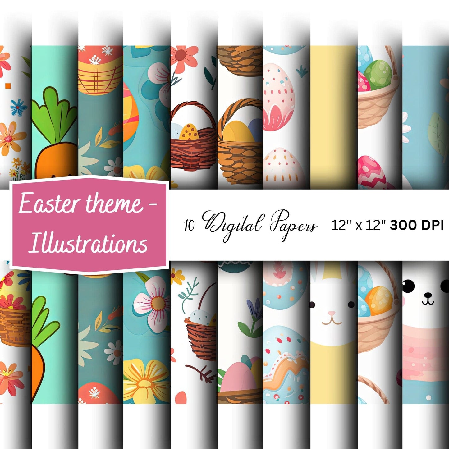 Illustration Easter Digital papers