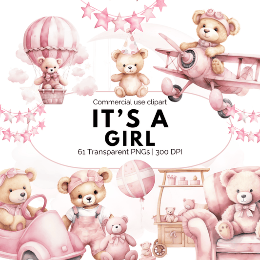Its a Girl clipart pack